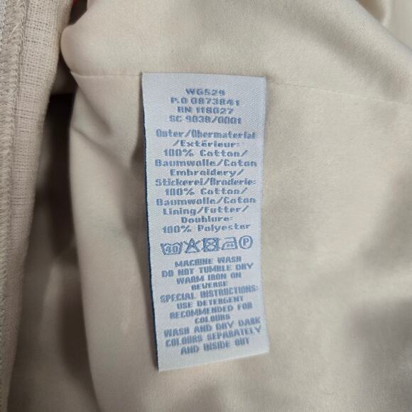 Boden Embroidered Red Floral A Line Skirt Size 4 - Picture 4 of 5